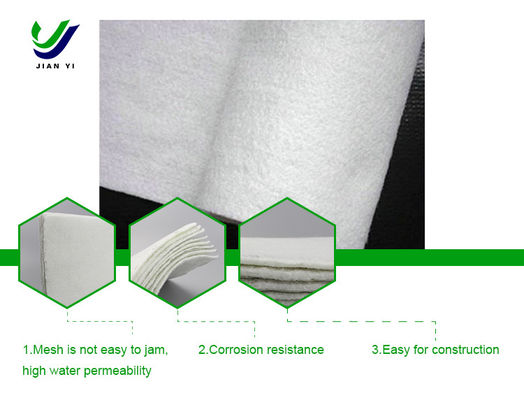 kwaliteit  Customized Staple Fiber Geofabric Roll 100-800g/㎡ For Highway And Railway fabriek