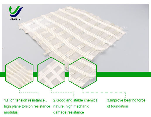 Ecologische bescherming Glasvezel Geogrid 30-80kN/m Voor waterbesparing