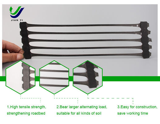 Chemisch bestand eenassig plastic geogrid Verbeter de ondergrondstabiliteit 1m-2,5m