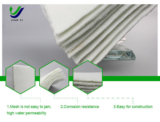 UV-resistentie Stapelvezels Geotextiel Waterdoorlaatbaar 100-800 gram/m2