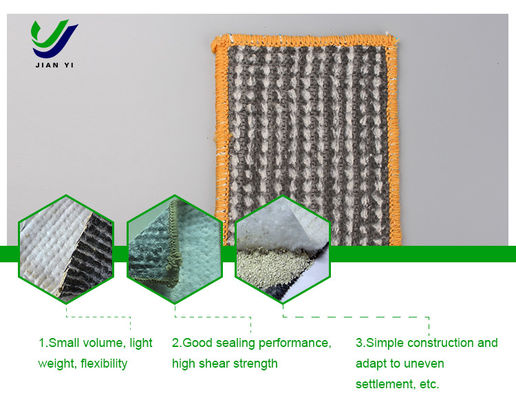 Waterdichte bentoniet-geosynthetische kleivoering 4000 g/m2 voor afvalwaterzuivering