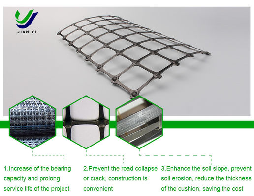 Lange levensduur Bi-axiale plastic geogrid voor luchthaven Wharf Foundation Versterking