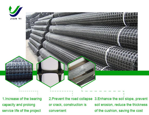 Hoge sterkte Bi-axiale PP Geogrid chemisch bestand voor zachte grond wegbed