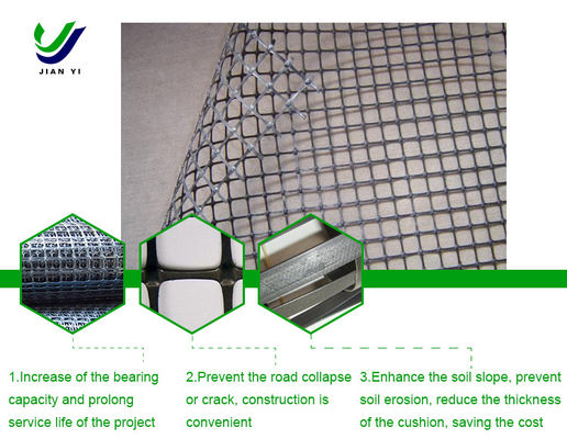 Anti-aging bi-axiale plastic geogrid voor landschapsontwerp en groen milieu