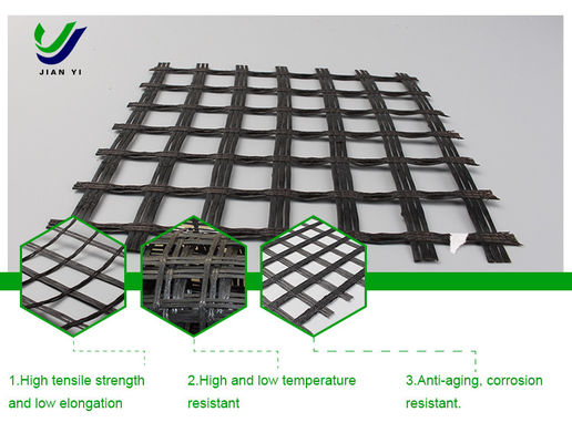 Erosiebeheersing Glasvezel Geogrid 1-6m Voor versterking van dijk