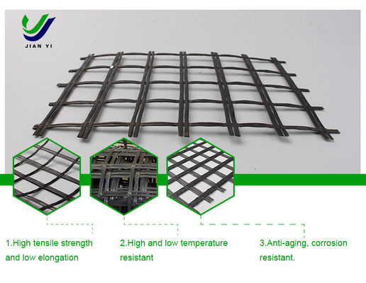 Verouderingsbestendige geogrids van glasvezel 12~50 mm × mm voor vliegvelden