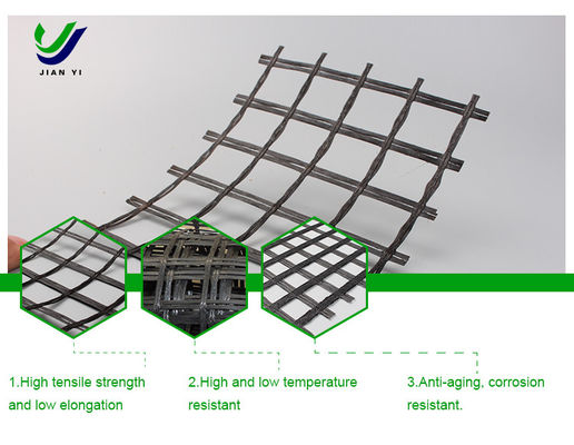 Anti-aging glasvezel geogrid Verhoog het draagvermogen van asfaltmengsel