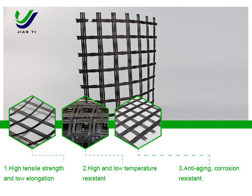 Geogrid van glasvezel voor spoorwegbedden verhoogt de helling van de bodem om erosie te voorkomen