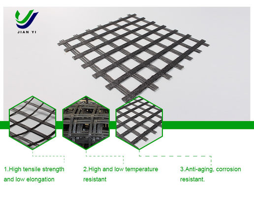 Geogrid van glasvezel om reflectie scheuren op half-stijve asfaltvloer te verlichten