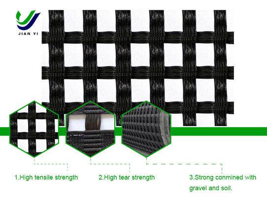 Lichtgewicht Goed drainage materiaal lichtgewicht warp gebreide polyester geogrid