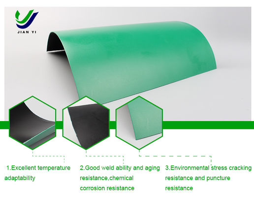Geomembraan met hoge sterkte uit HDPE 0,939 g/cm3 voor ontlasting van vijvers en stortplaatsen