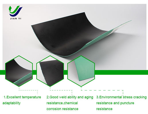 Een glad HDPE-geomembraan voor reservoirs en kunstmatige meren