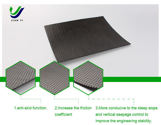 Anti-slip HDPE geomembrane met textuur 6m-8m breedte voor steile hellingen