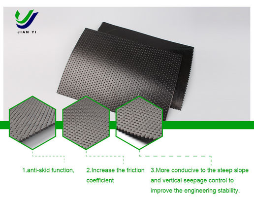 Geomembrane met een textuur van 50 m tot 100 m HDPE voor oplossingen tegen schuiven en lekken