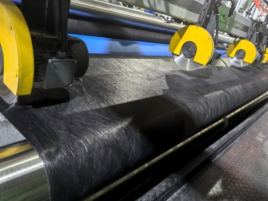 Geotextiel van zwarte lange vezels