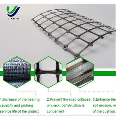 Bescherming van hellingen en wegbouw Bi-axial plastic geogrid voor grote luchthavens en parkeerplaatsen