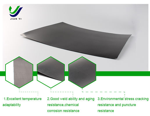 Chemische bestandheid HDPE gladde geomembraan ideaal voor complexe omgevingen