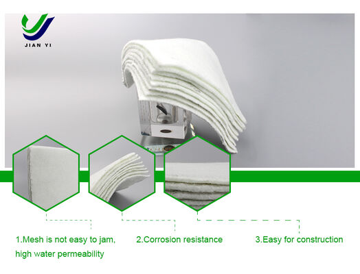 Geotextiel van UV-bestendige stapelvezels met een uitstekende doorboorvastheid en een hoge waterdoorlaatbaarheid voor wegbouw