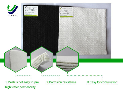 Geotextiel van basisvezels met een hoge waterdoorlatendheid en een uitstekende doorboor- en UV-weerstand voor infrastructuurprojecten