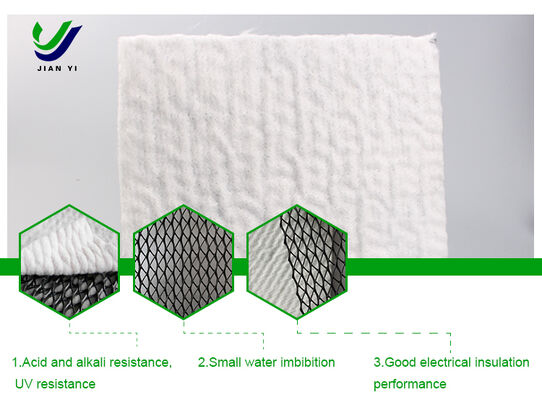 3D-composite drainage net met hoge treksterkte ≥ 16kN/m, uitstekende UV-weerstand en anti-verstopt ontwerp voor stortplaatsen en wegbed toepassingen