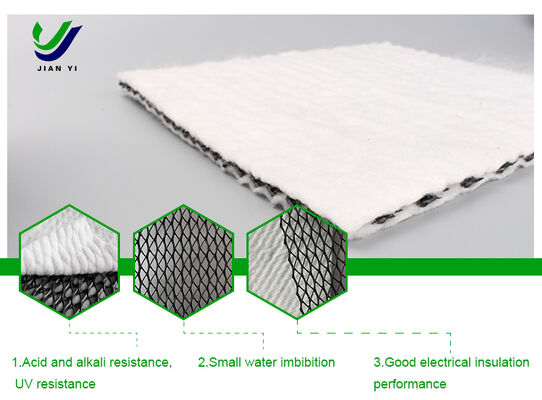 3D-composite drainage net met hoge treksterkte ≥ 16kN/m, uitstekende UV-weerstand en anti-verstopt ontwerp voor stortplaatsen en wegbed toepassingen