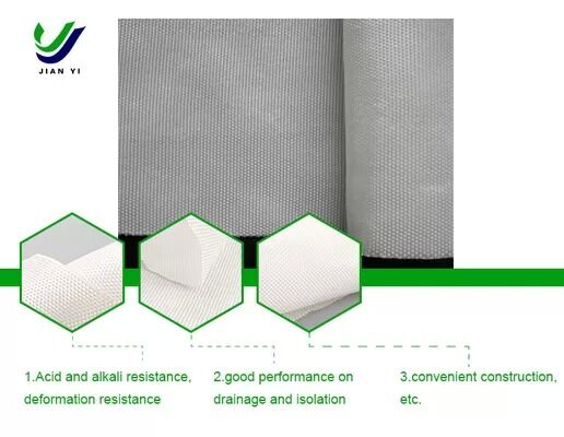 Corrosie- en weersbestendige gepersonaliseerde drainage geotextielfilterstof voor technische filtratie